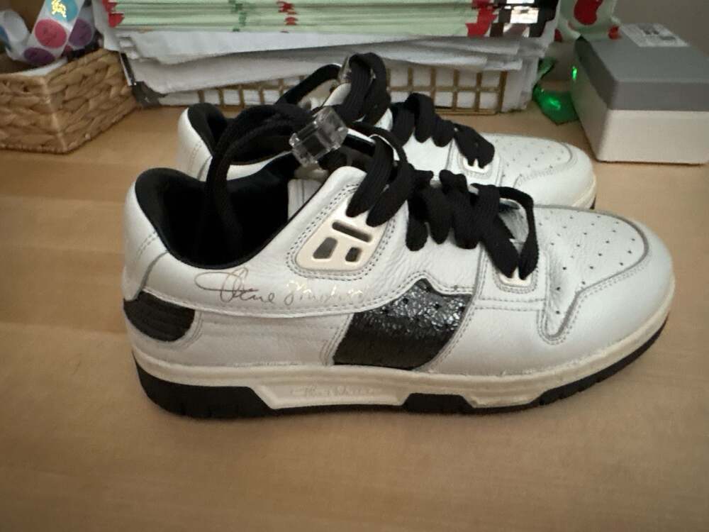 Acne Studios 08STHLM Low White Black Sneakers - Picture 12 of 14